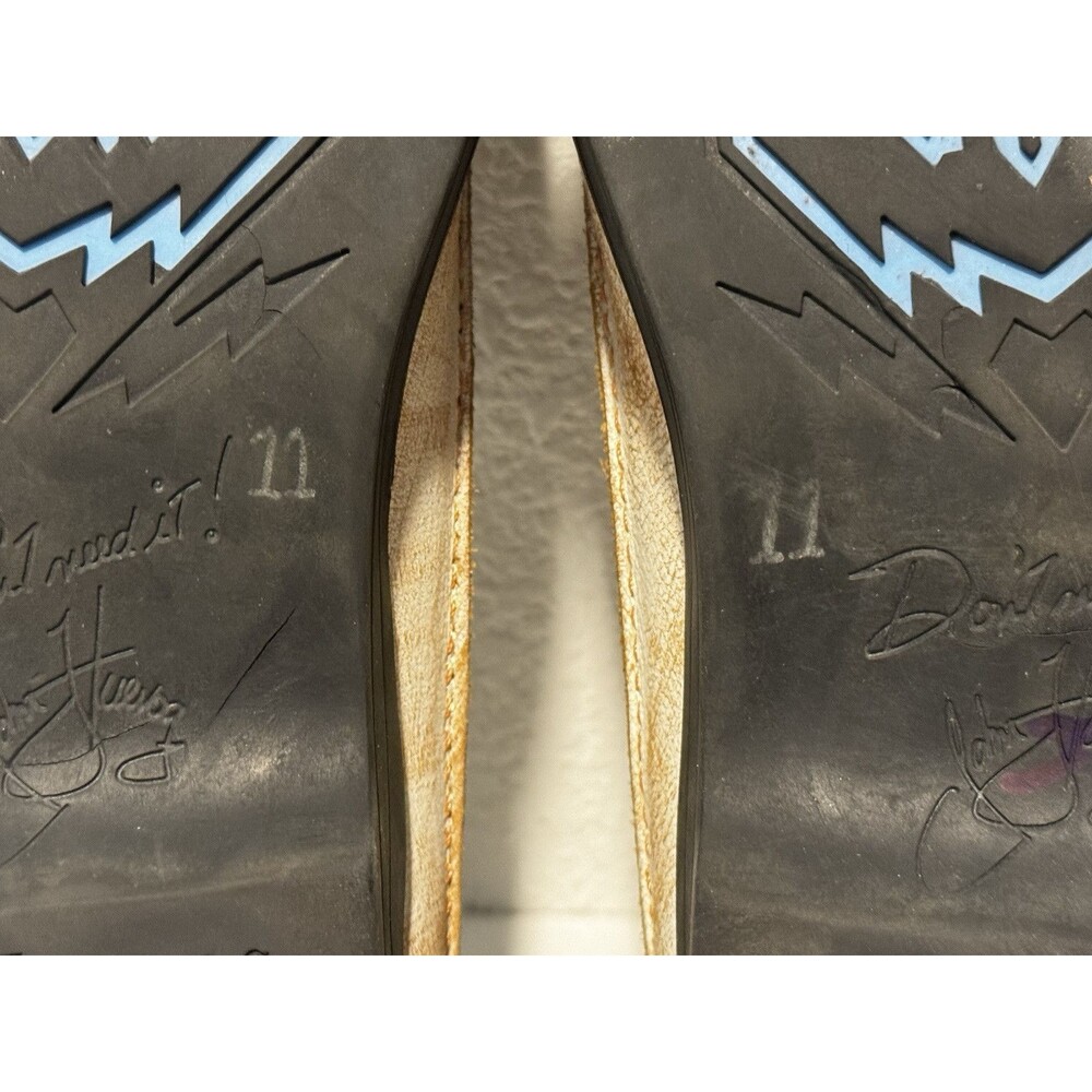 JOHN FLUEVOG Distressed Leather Shoes Sz 11 Brown Tough Love Sucks Unique Artsy - Picture 15 of 16